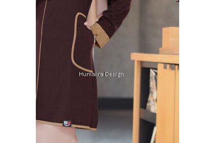 Tshirt Muslimah Humaira X Adelia (Dark Choc) - HX23